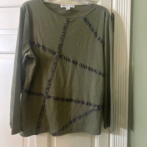 Long Sleeved Green T Shirt